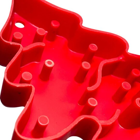 Vintage L.T.T.C. 1978 Red Plastic Christmas Tree Cookie Cutter - Picture 2 of 8
